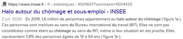 Halo autour du chômage en 2019 chiffre halo chomage 2019